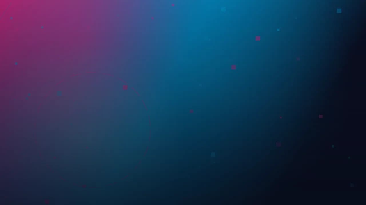 Arte gráfica abstrata do Ciclo Pop: degradê da marca com nebulosas de luz, malha de pixels e arcos concêntricos.