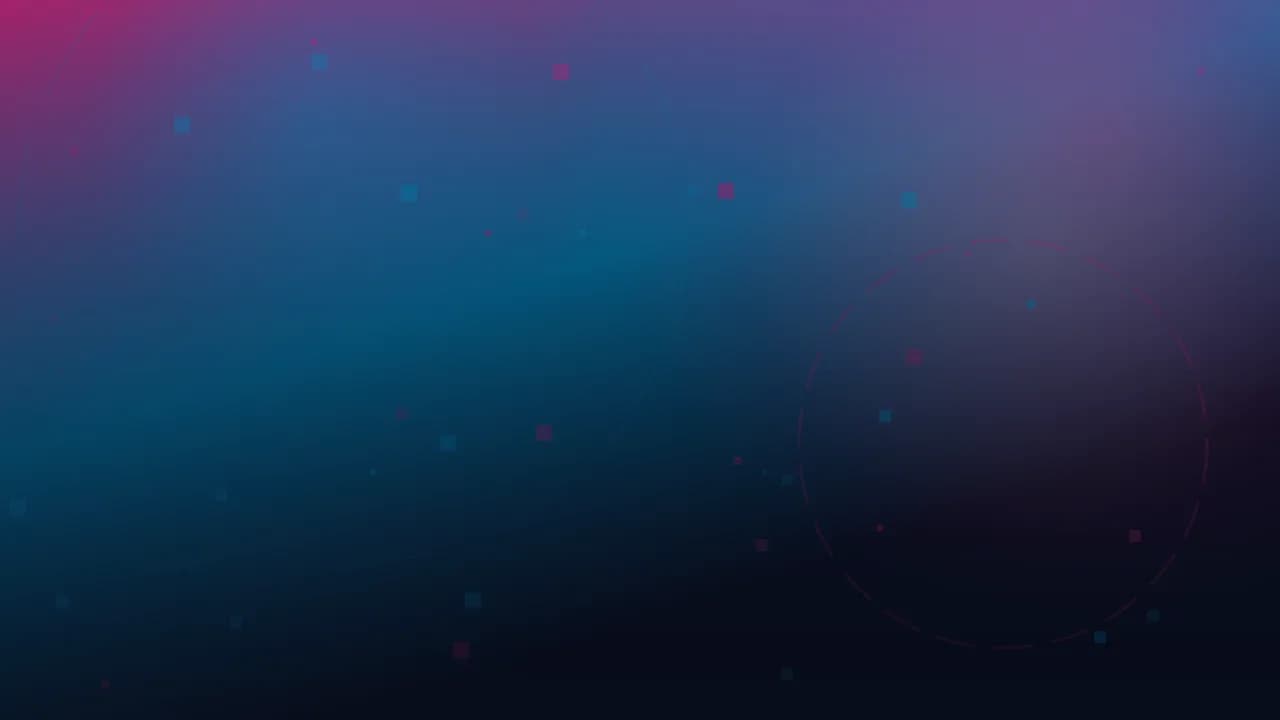 Arte gráfica abstrata do Ciclo Pop: degradê da marca com nebulosas de luz, malha de pixels e arcos concêntricos.