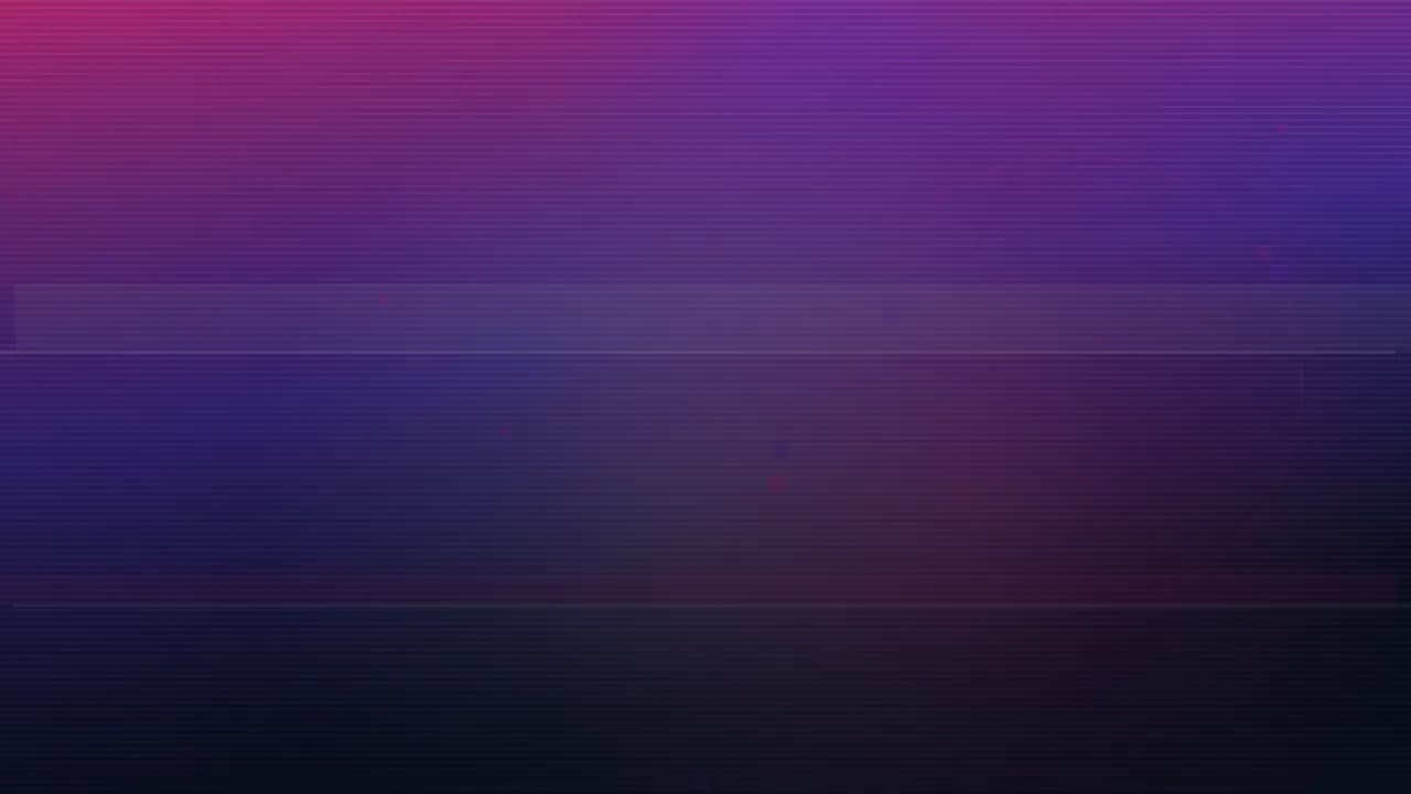 Arte gráfica abstrata do Ciclo Pop nas cores da categoria Nostalgia: degradê com nebulosas de luz e scanlines de tela antiga com uma faixa de tracking.