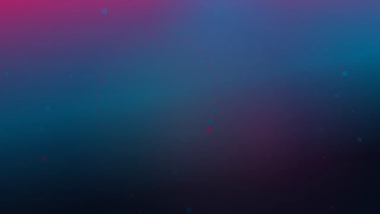 Arte gráfica abstrata do Ciclo Pop: degradê da marca com nebulosas de luz, malha de pixels e arcos concêntricos.