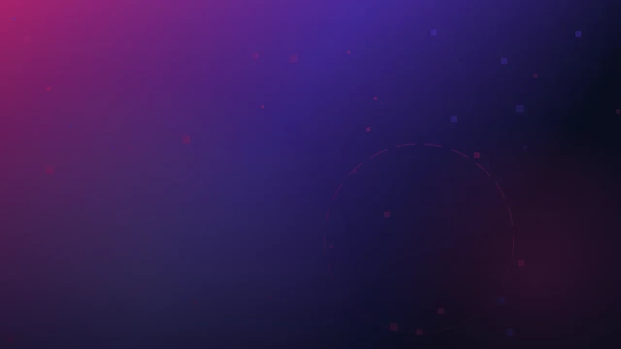 Arte gráfica abstrata do Ciclo Pop: degradê da marca com nebulosas de luz, malha de pixels e arcos concêntricos.